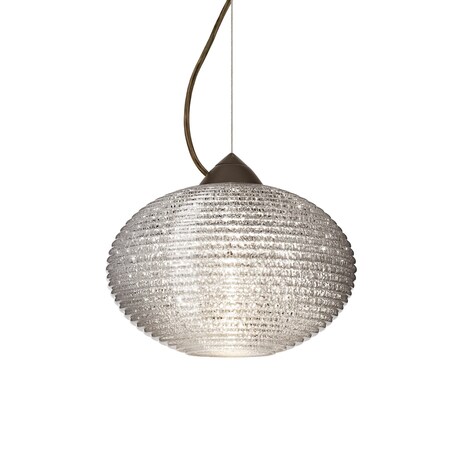 Besa Lighting Pape 12 Cord Pendant, Glitter, Bronze Finish, 1x9W LED 1KX-4913GL-LED-BR